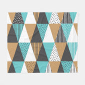 Vintag Geometrisch: Abstrakte Darstellung. Fleecedecke (Vorderseite (Horizontal))