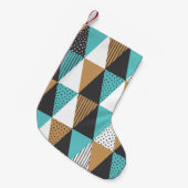 Vintag Geometrisch: Abstrakte Darstellung. Kleiner Weihnachtsstrumpf (Vorderansicht (hängend))