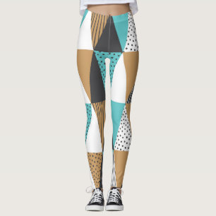 Vintag Geometrisch: Abstrakte Darstellung. Leggings