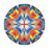 Vintag Geometrisch: skandinavische Farbblöcke Schneidebrett (Vorderseite)