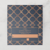 Vintag Geometrische Art Deco Gatsby Hochzeit Platzkarte (Außenseite Aufgefaltet)