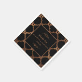Vintag Geometrische Art Deco Gatsby Hochzeit Serviette (Ecke)