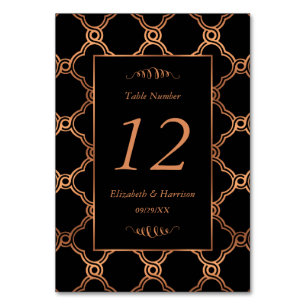 Vintag Geometrische Art Deco Gatsby Hochzeit Tischnummer