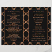 Vintag Geometrische Art Deco Gatsby Hochzeitsprogr (Rückseite)