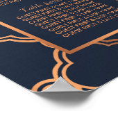 Vintag Geometrische Art Deco Gatsby Hochzeitssitze Poster (Ecke)