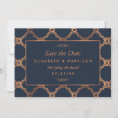 Vintag Geometrische Art Deco Gatsby Save the Date (Vorderseite)