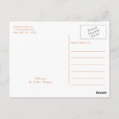 Vintag geometrische Art Deco Gatsby Wedding Danke Postkarte (Rückseite)