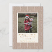 Vintag geometrische Linien 2 Foto Weihnachten Vert (Vorderseite)