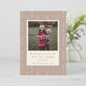 Vintag geometrische Linien 2 Foto Weihnachten Vert (Stehend Vorderseite)