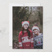 Vintag geometrische Linien 2 Foto Weihnachten Vert (Rückseite)