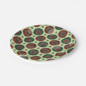 Vintag geometrischer Kreis Dots Boho Mandala Pappteller (Schrägansicht)