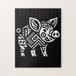 Vintag Geometrisches Tribal ArtVintage Geometrisch Puzzle