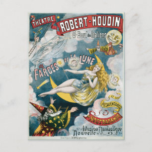 Vintag George Melies Illusion Fantastique Postkarte