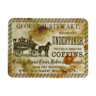 Vintag George Stewart Undertaker & Coffins Magnet