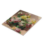 Vintag Georges Jeannin Rose Fliese (Seite)