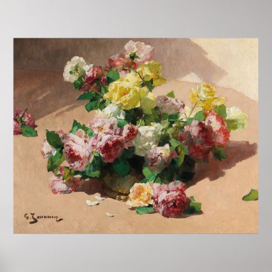 Vintag Georges Jeannin Rose Poster (Vorne)