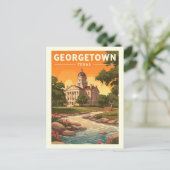 Vintag Georgetown Texas Postkarte (Stehend Vorderseite)