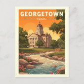 Vintag Georgetown Texas Postkarte (Vorderseite)