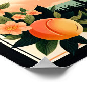 Vintag Georgia Peach Travel Poster (Ecke)