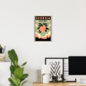 Vintag Georgia Peach Travel Poster (Heimbüro)