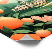 Vintag Georgia Peach Travel Poster (Ecke)