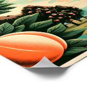 Vintag Georgia Peach Travel Poster (Ecke)