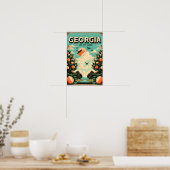 Vintag Georgia Peach Travel Poster (Küche)