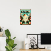 Vintag Georgia Peach Travel Poster (Heimbüro)