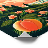 Vintag Georgia Peach Travel Poster (Ecke)