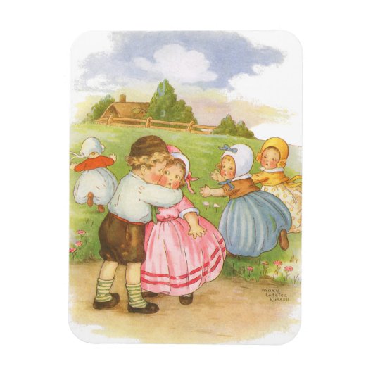 Vintag Georgie Porgie Mutter Goose Kinderzimmer Rh Magnet (Vertikal)
