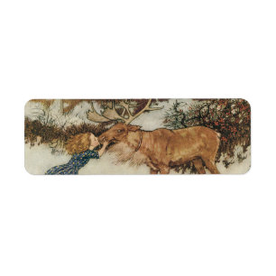 Vintag Gerda und Reindeer von Edmund Dulac