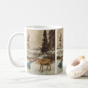 Vintag Gerda und Reindeer von Edmund Dulac Kaffeetasse