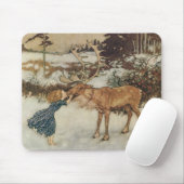 Vintag Gerda und Reindeer von Edmund Dulac Mousepad (Mit Mouse)