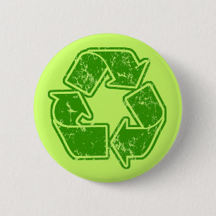 Vintag Gerecycelt Grafik Button