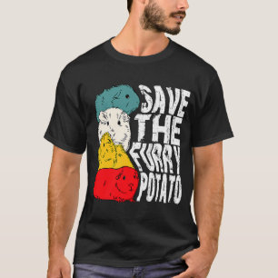 Vintag Gerettet das Pig der "Furry Potato"-Guinea T-Shirt