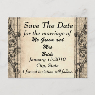 Vintag Gerettet PostCard Ankündigungspostkarte