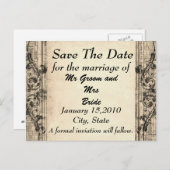 Vintag Gerettet PostCard Ankündigungspostkarte (Vorne/Hinten)