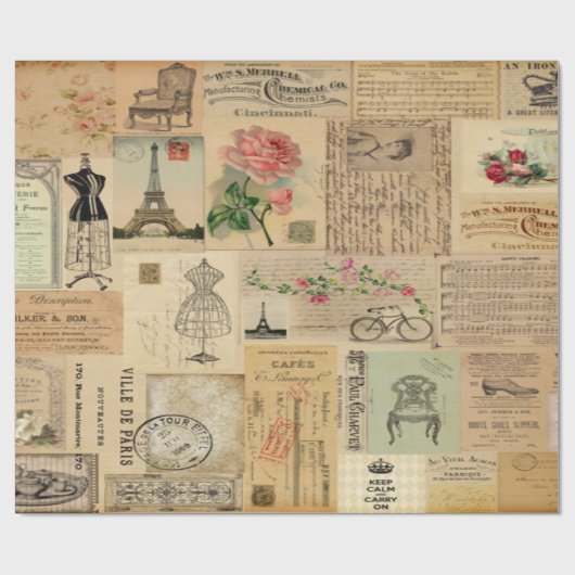 Vintag Geschenkpapier (Flach)