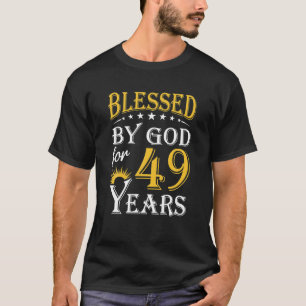 Vintag gesegnet von Gott für 49 Jahre glücklich 49 T-Shirt