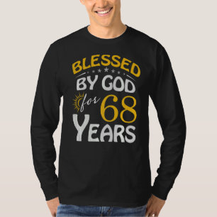 Vintag gesegnet von Gott für 68 Jahre alt glücklic T-Shirt