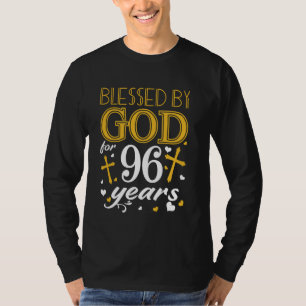 Vintag gesegnet von Gott für 96 Jahre glücklich 96 T-Shirt