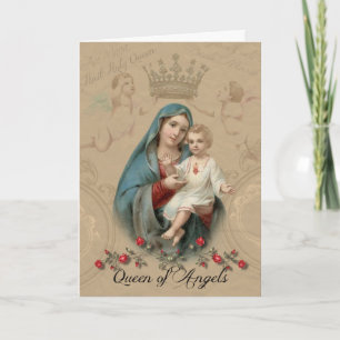Vintag gesegnete Jungfrau Mary Jesus Mother Day Karte