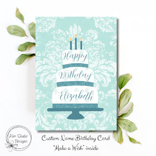 Vintag gestaffelte Geburtstagstorte mit Individuel Karte