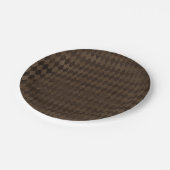 Vintag-gestörtes Brown Harlequin Pappteller (Schrägansicht)