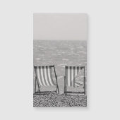 Vintag gestreifte Strandstühle Magnetkarte (Vorderseite)