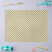 Vintag gestreiftes Muster rustikal aquamarin, gold Seidenpapier (Basteln)