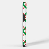 Vintag gestreiftes Rot und Grün iPhone Hülle (Rechte Seite)