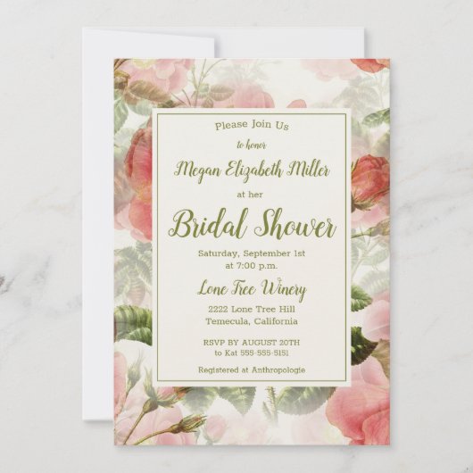 Vintag gestrichen einladung (Vorderseite)