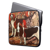 Vintag gestrichene Beagle Notebook-Computer-Sieb Laptopschutzhülle (Vorderseite Links)