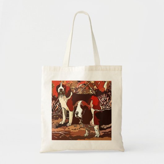 Vintag gestrichene Beagles Tote Tasche (Vorne)